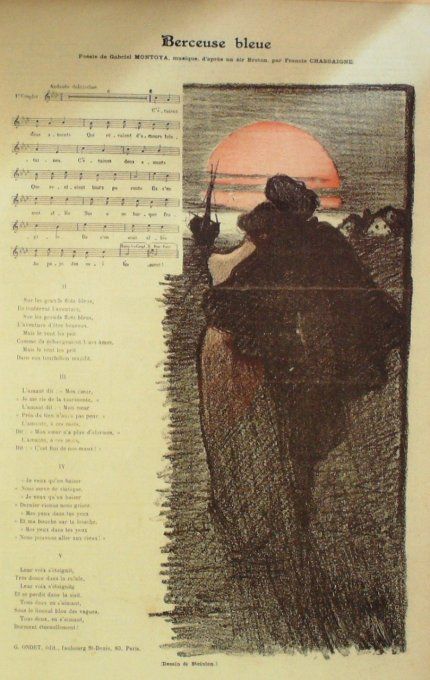 Berceuse bleue Paroles Montoya Musique Chassaigne illustration Steinlen