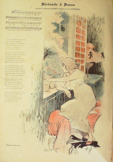 Sérénade à Suzon Paroles Rocher Musique Buffières illustration Balluriau