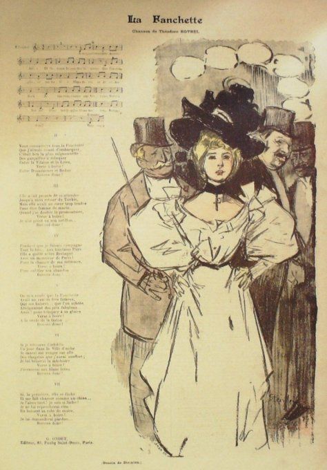La Fanchette Paroles Botrel Musique Botrel illustration Steinlen
