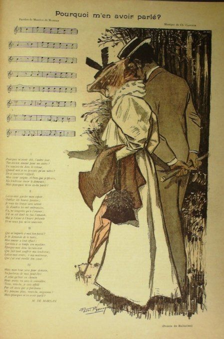 Pourquoi m'en avoir parlé Paroles De Marsan Musique Castets illustration Balluriau