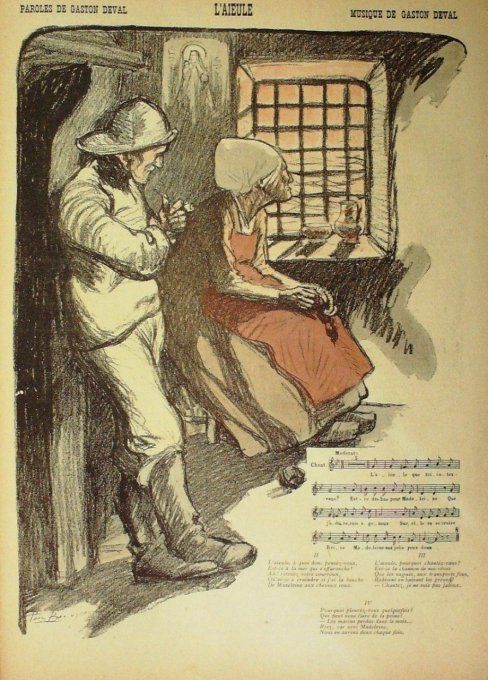 L'Aïeule Paroles Deval Musique Deval illustration Balluriau