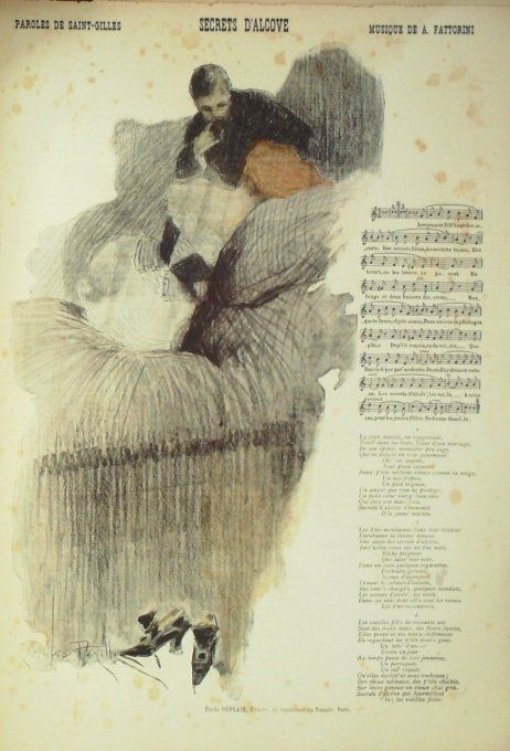 Secrets d'Alcove Paroles St-Gilles Musique Fattorini illustration Perilla