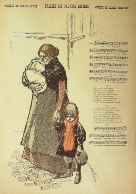 Ballade des pauvres bourges Paroles Basile Musique Perducet illustration Balluriau
