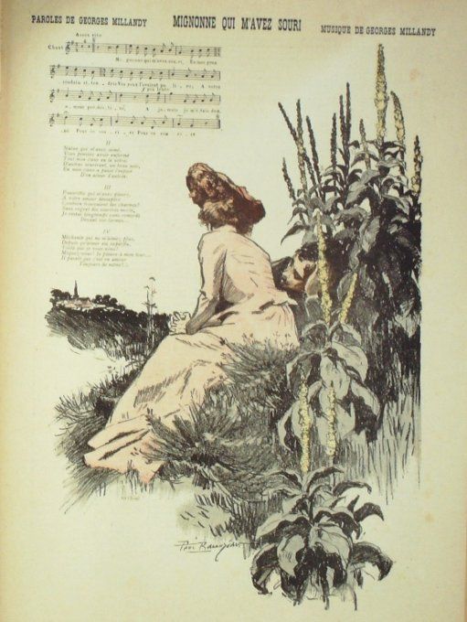 Mignonne qui m'avez souri Paroles Millandy Musique Millandy illustration Balluriau