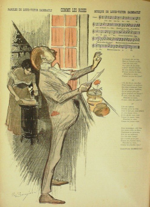Comme les roses Paroles Saimbault Musique Saimbault illustration Balluriau