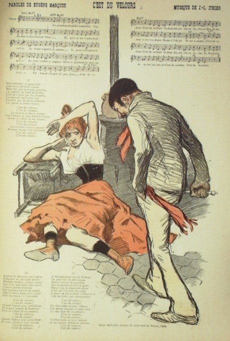 C'est du velours Paroles Marquet Musique Ithier llustré Balluriau