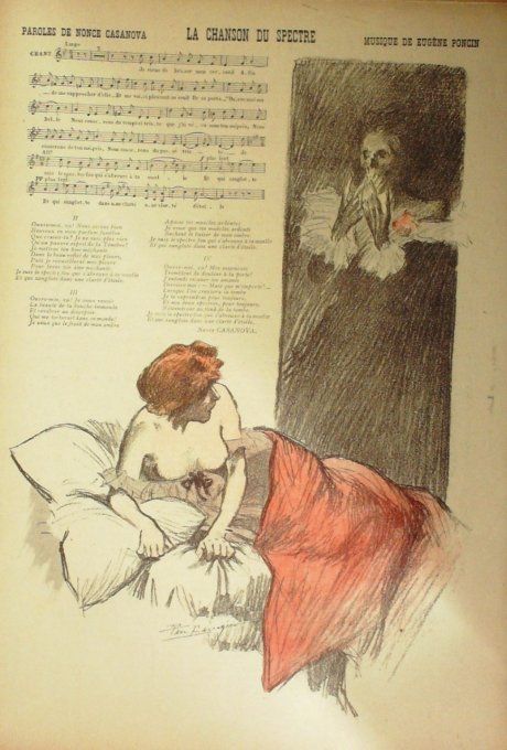 La Chanson du spectre Paroles Casanova Musique Poncin llustré Balluriau