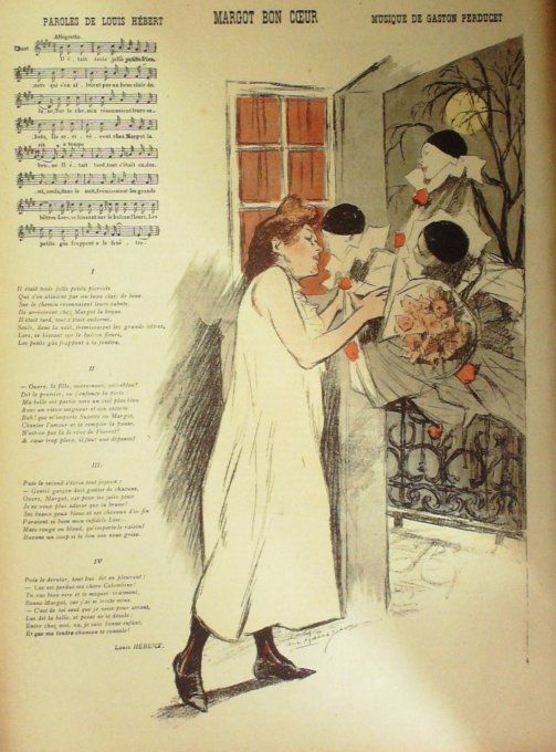 Margot bon cœur Paroles Hébert Musique Perducet illustration Balluriau