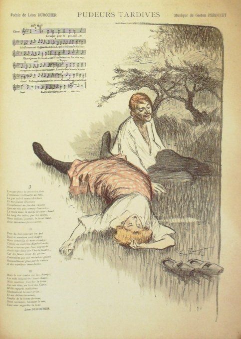 Pudeurs tardives Paroles Durocher Musique Perducet illustration Balluriau