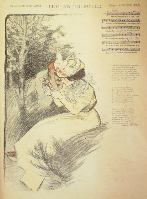 Le  du rosier Paroles Lenoir Musique Lenoir illustration Balluriau