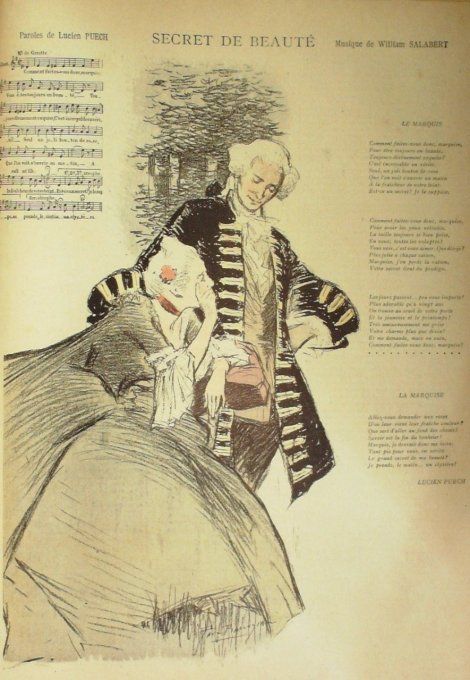 Secret de beauté Paroles Puech Musique Salabert illustration Balluriau