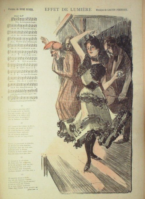 Effet de lumière Paroles Béher Musique Perducet illustration Balluriau