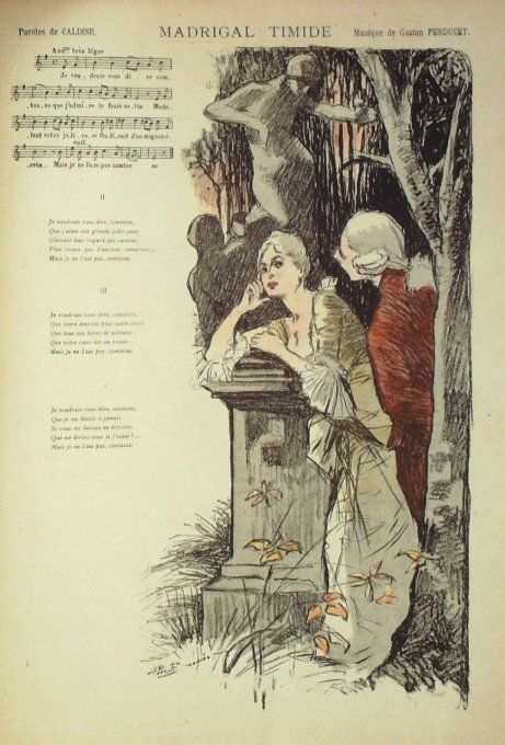 Madrigal timide Paroles Caldine Musique Perducet illustration Balluriau