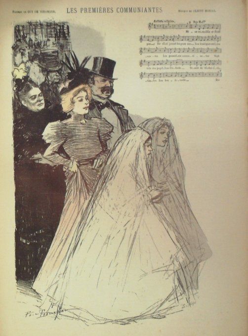Les Premières communiantes Paroles De Téramond Musique Morias illustration Balluriau