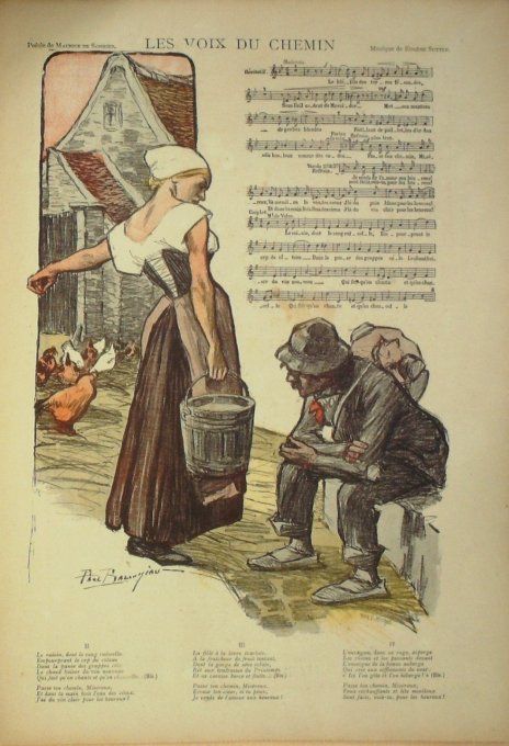 La Voix du chemin Paroles Sonnier Musique Sutter illustration Balluriau