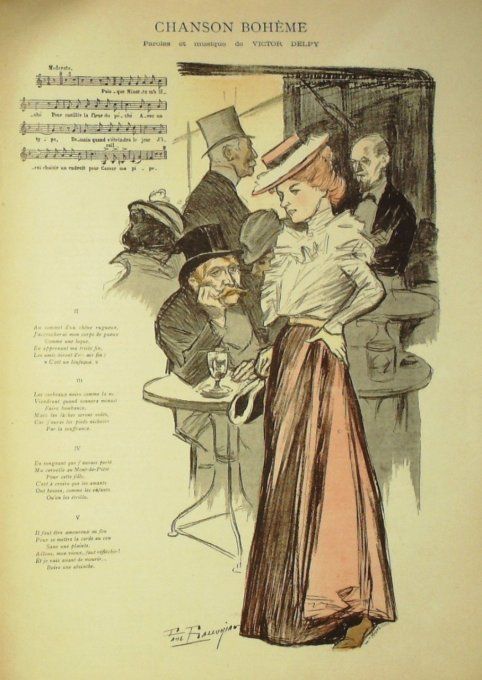 Chanson bohème Paroles Delpy Musique Delpy illustration Balluriau