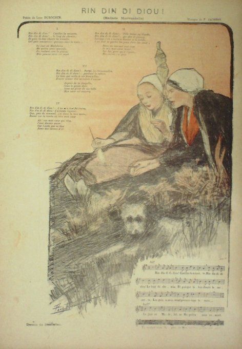 Rin Din Di Diou Paroles Durocher Musique Jacotot illustration Balluriau