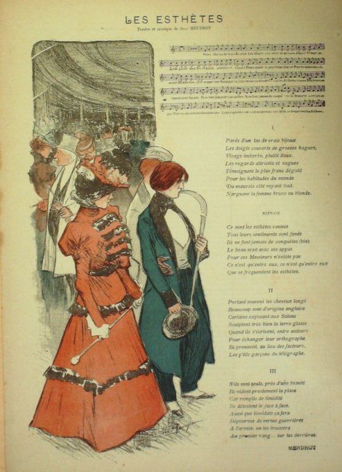 Les Esthètes Paroles Meudrot Musique Meudrot illustration  Illustré