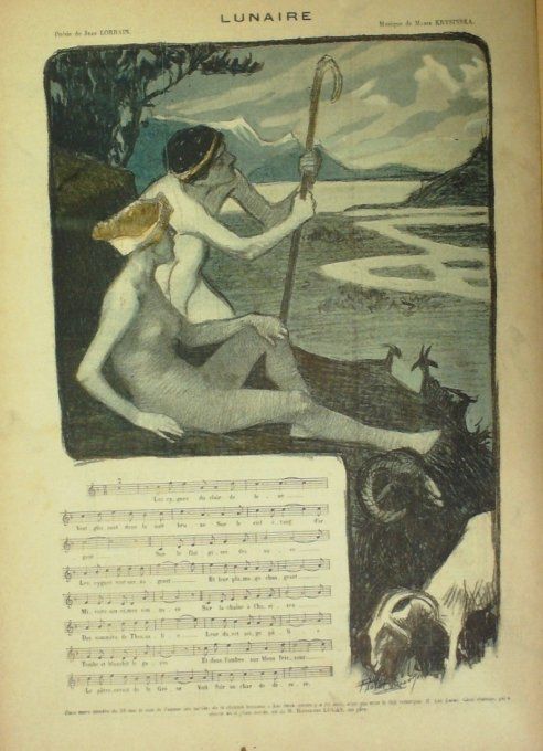Lunaire 1 Paroles Lorrain Musique Krysinska illustration Balluriau