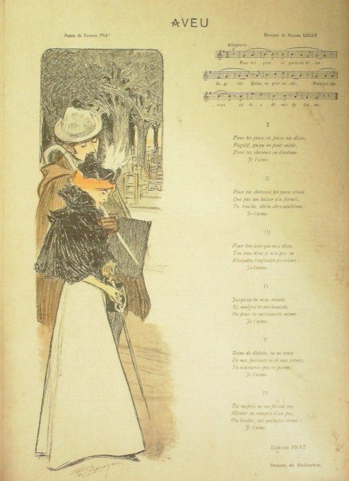 Aveu Paroles Prat Musique Legay illustration Balluriau