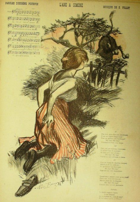 L'Ane à Simone Paroles Poitevin Musique Follet illustration Balluriau