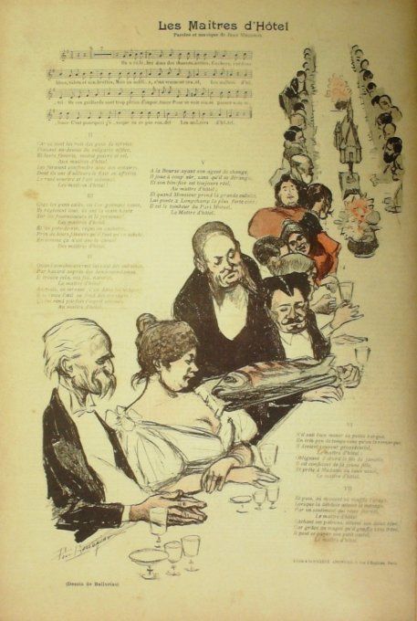 Les Maîtres d'Hôtel Paroles Meudrot Musique Meudrot illustration Balluriau