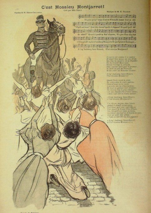 C'est Mossieu Montjarret Paroles Héros-Cellarius Musique Fragson illustration Steinlen
