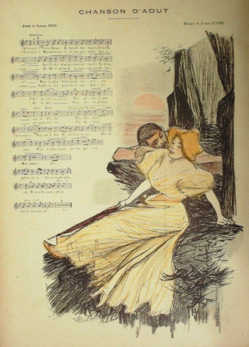 Chanson d'Août Paroles Prad Musique Sutter illustration Balluriau