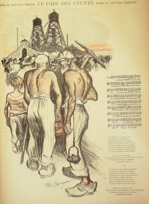 Le Pain des veuves Paroles Sainbault Musique Sainbault illustration Balluriau