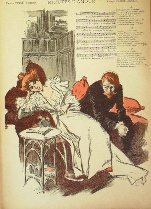 Minutes d'amour Paroles Cremieux Musique Cremieux illustration Balluriau