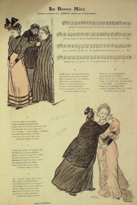 La Bonne Mère Paroles Xanrof Musique Xanrof illustration Steinlen