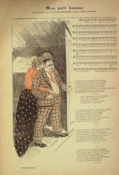 Mon petit homme Paroles Shoomard Musique Skysinska illustration Steinlen