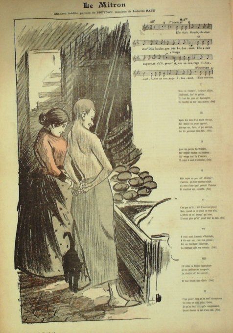 Le Mitron Paroles Breydau Musique Ratz illustration Steinlen