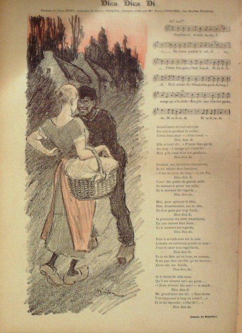 Dica Dica Di Paroles Méry Musique Maquis illustration Steinlen