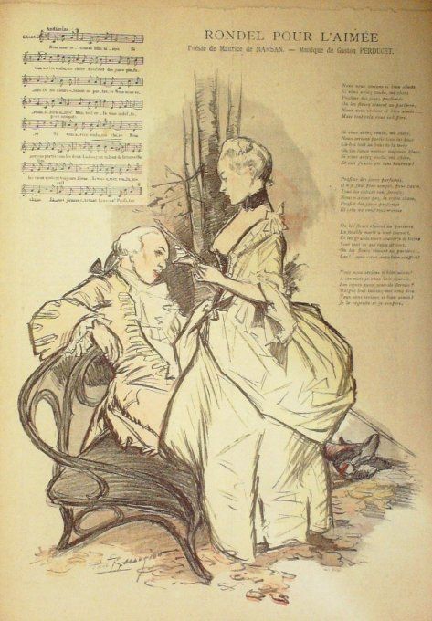 Rondel pour l'aimée Paroles De Marsan Musique Perducet illustration Balluriau