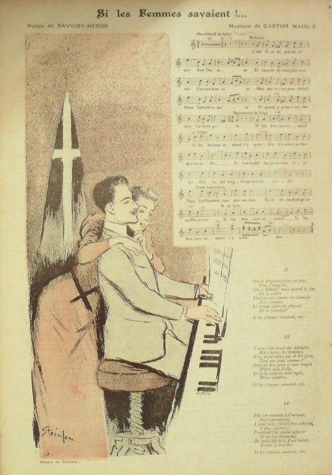 Si les Femmes savaient Paroles Savoisy-Héros Musique Maouis illustration Steinlen