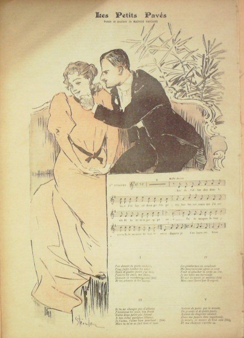 Les Petits Pavés Paroles Vaucaire Musique Vaucaire illustration Steinlen