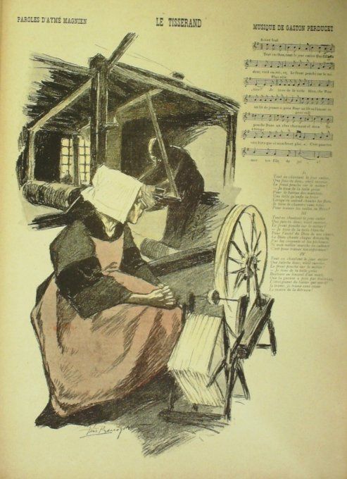 Le Tisserand Paroles Megnien Musique Perducet illustration Balluriau
