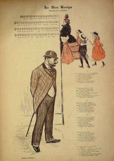 Le Bon Temps Paroles Xanrof Musique Xanrof illustration Steinlen
