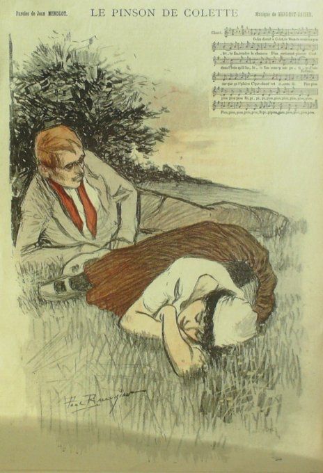 Le Pinson de Colette Paroles Mendrot Musique Mendrot-Raiter lilustré Balluriau