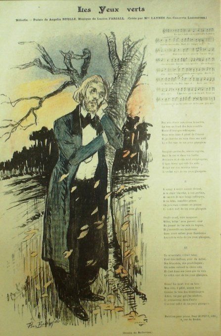 Les Yeux verts Paroles Ruelle Musique Farjall illustration Balluriau