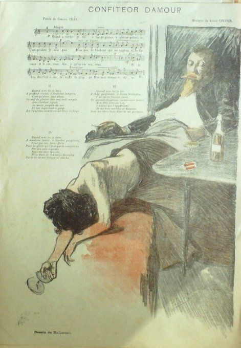 Confiteor d'amour Paroles Char Musique Colomb illustration Balluriau