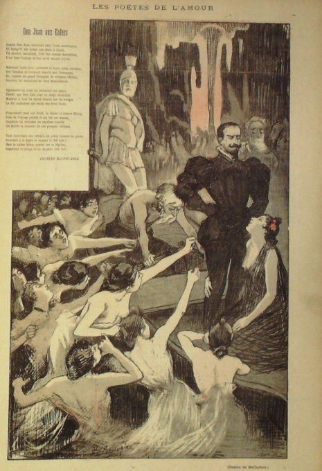 Baudelaire Charles Don Juan aux enfers illustration Balluriau Paul 1900