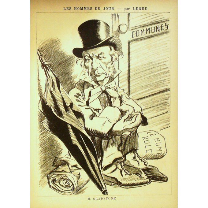 LUQUE Manuel-GLADSTONE-1886-E15-(38x26cm)