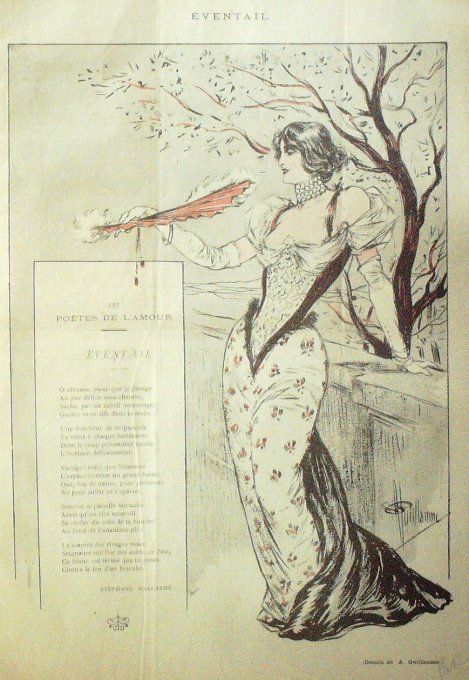 Mallarmé Sréphane Eventail illustration Guillaume 1900