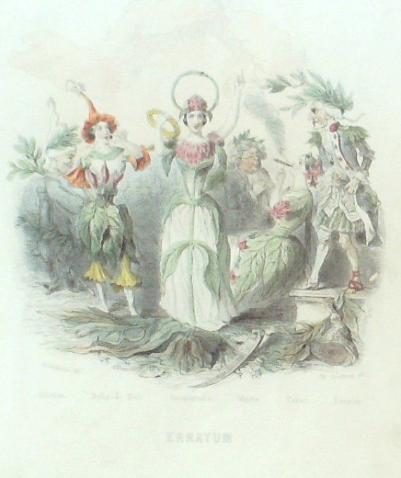 Grandville "Les fleurs animées" Erratum 1847 