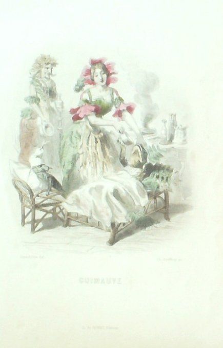 Grandville "Les fleurs animées" Guimauve 1847