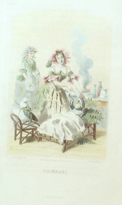 Grandville "Les fleurs animées" Guimauve 1847