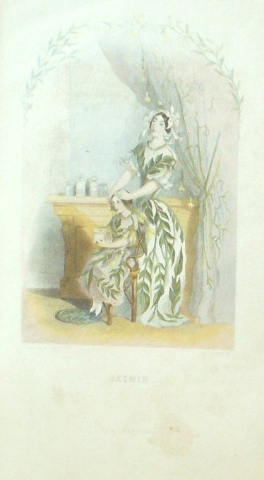 Grandville "Les fleurs animées" Jasmin 1847  