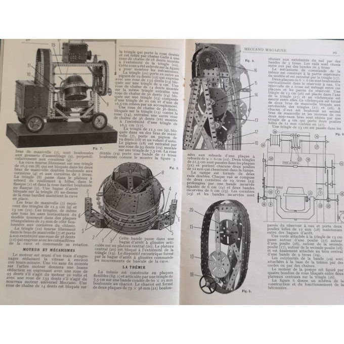 MECCANO MAGAZINE-PILOTAGE-BOBIGNY-DOUGLAS DC7-CREMAILLERE-1954